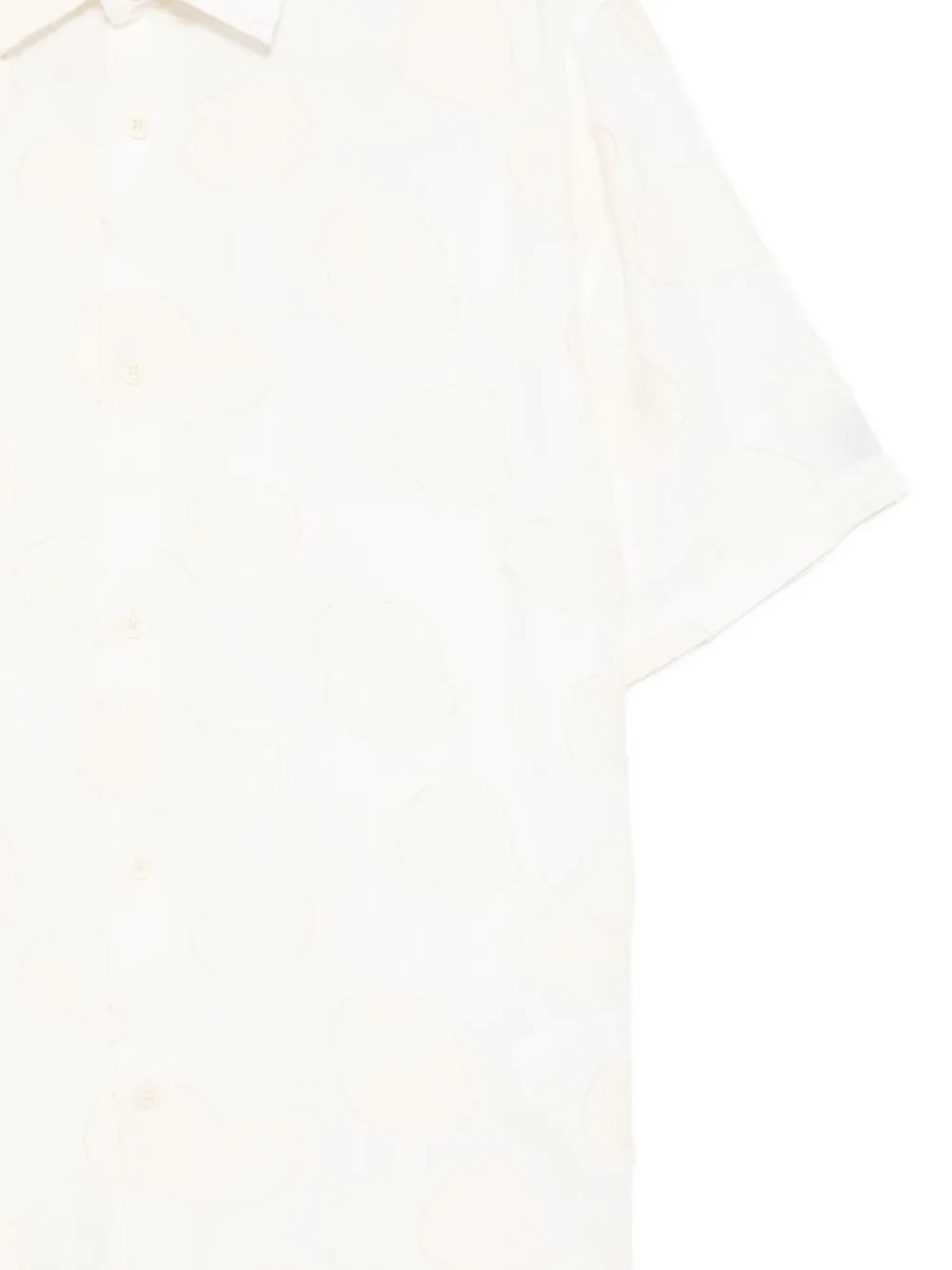 Nn07 All-over Motif Embroidery Shirt In Neutral