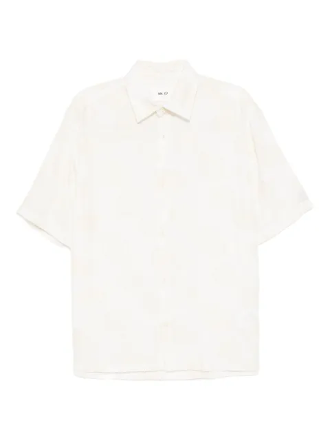 NN07 all-over motif embroidery shirt