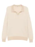 Aurélien jacquard polo-collar jumper - Neutrals