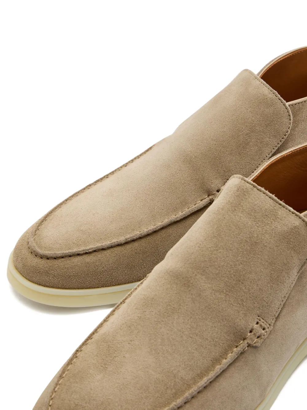 Aurélien City Suede Slip-on Loafers In Neutral