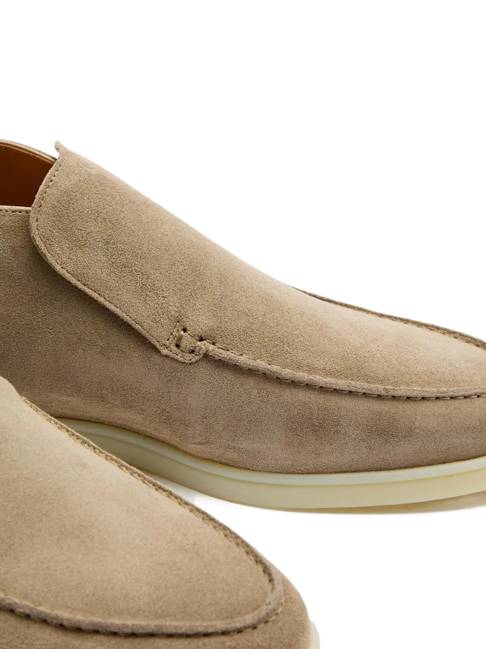 Aurélien City Suede Slip-on Loafers In Neutral