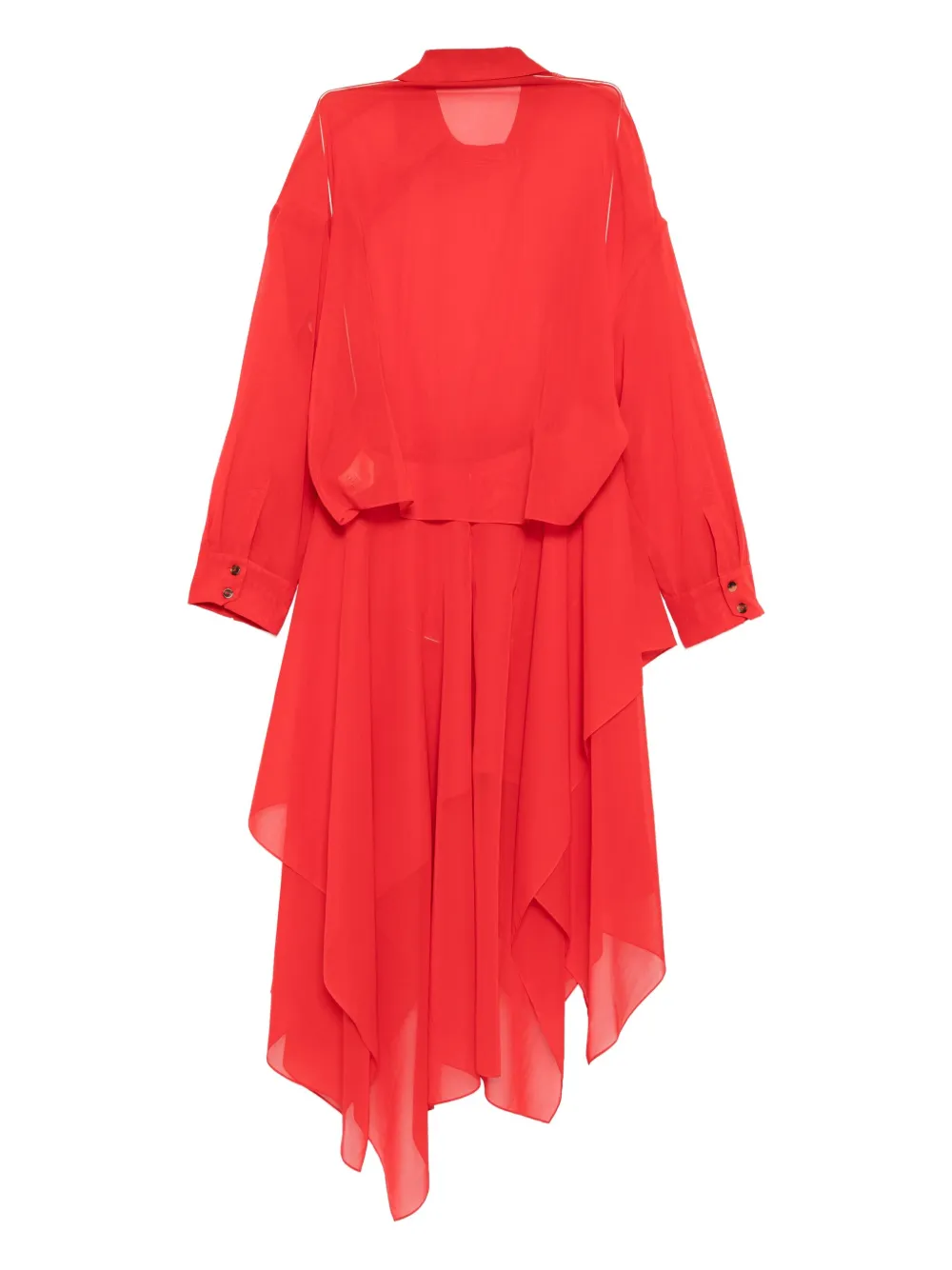 A.W.A.K.E. Mode Organza jurk - Rood