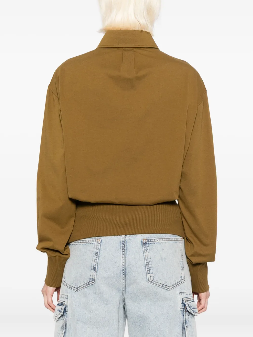 The Attico Blouse met geborduurd logo Bruin