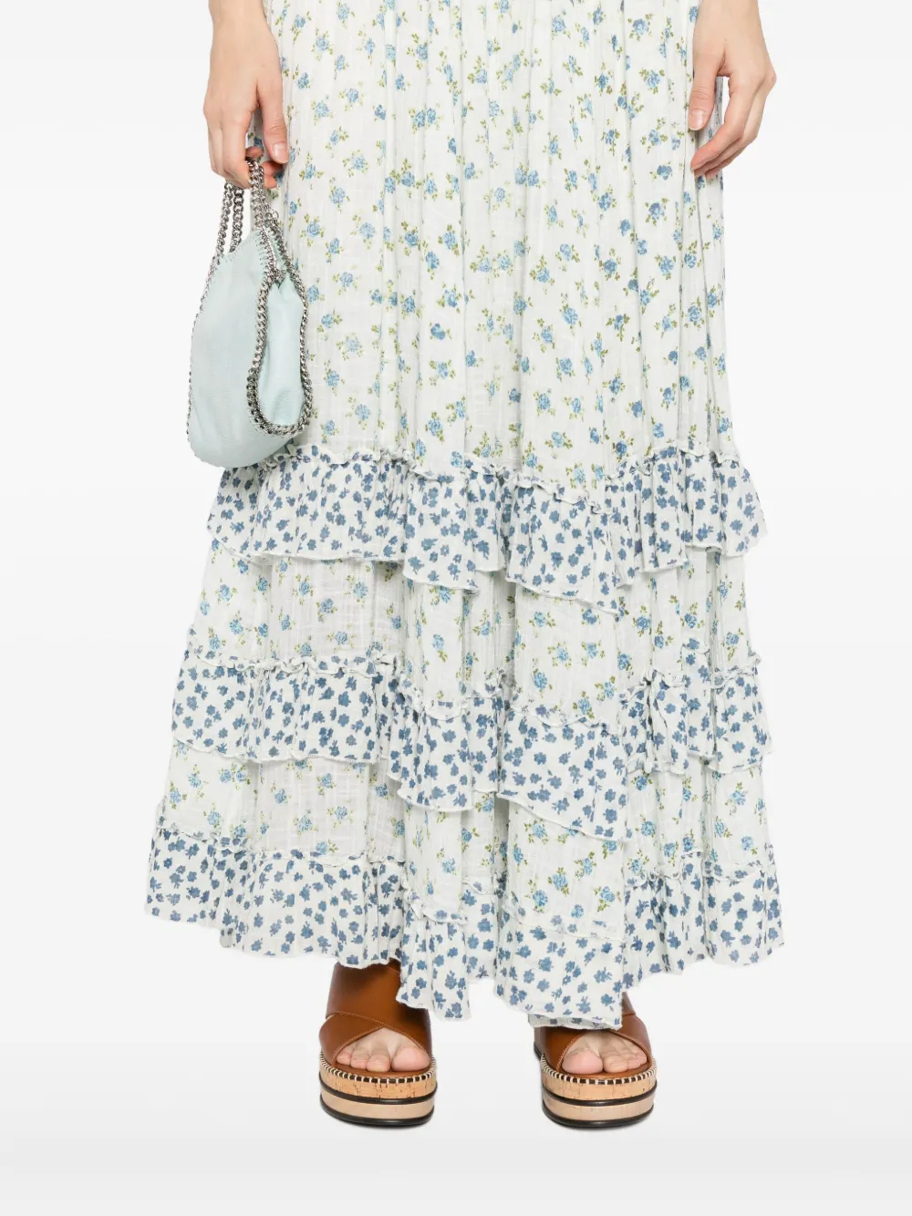 Free People Rok met bloemenprint Beige