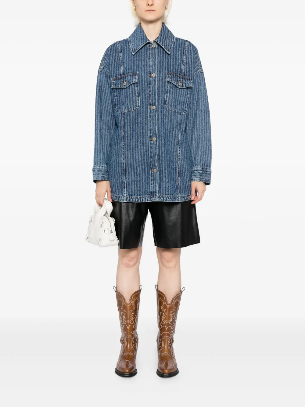 Free People Dunes shirtjack Blauw