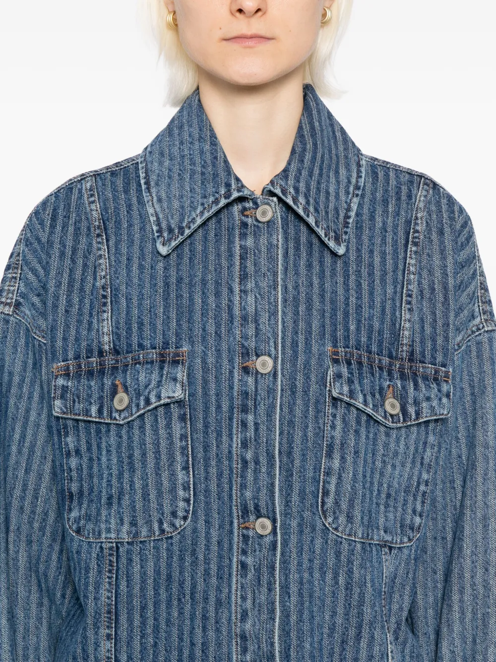 Free People Dunes shirtjack Blauw