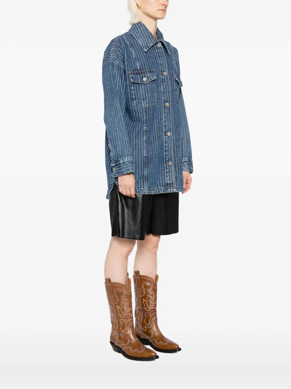 Free People Dunes shirtjack Blauw