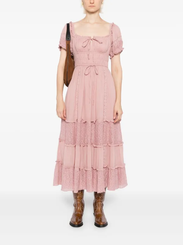 free people falling sun puff sleeve midi dress Free People Falling Sun Midi Dress — 100% Cotton main image 1