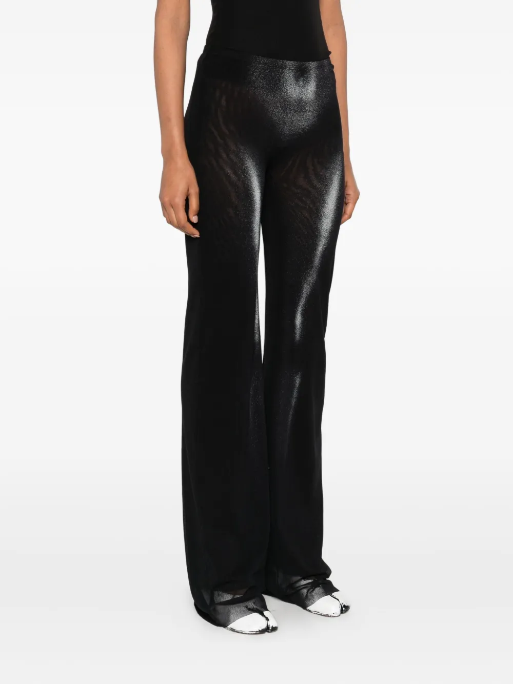 Jean Paul Gaultier Body-print Straight Trousers In Black