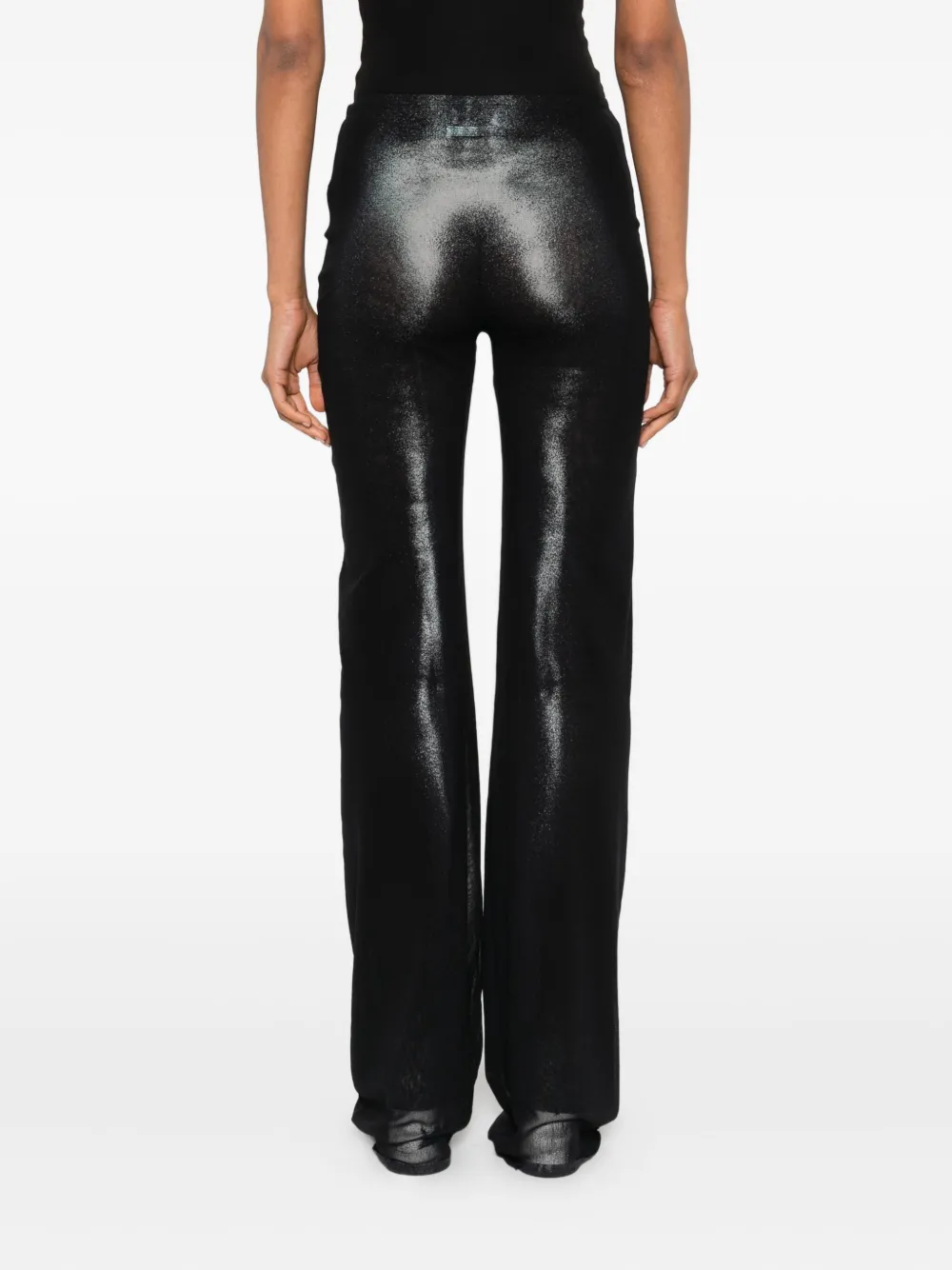Jean Paul Gaultier Body-print Straight Trousers In Black