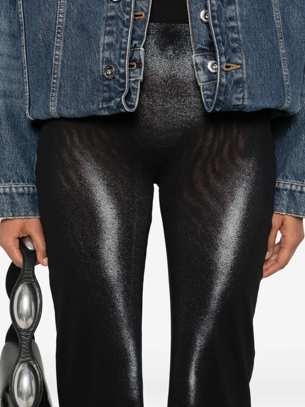 Jean Paul Gaultier Body-print Straight Trousers In Black