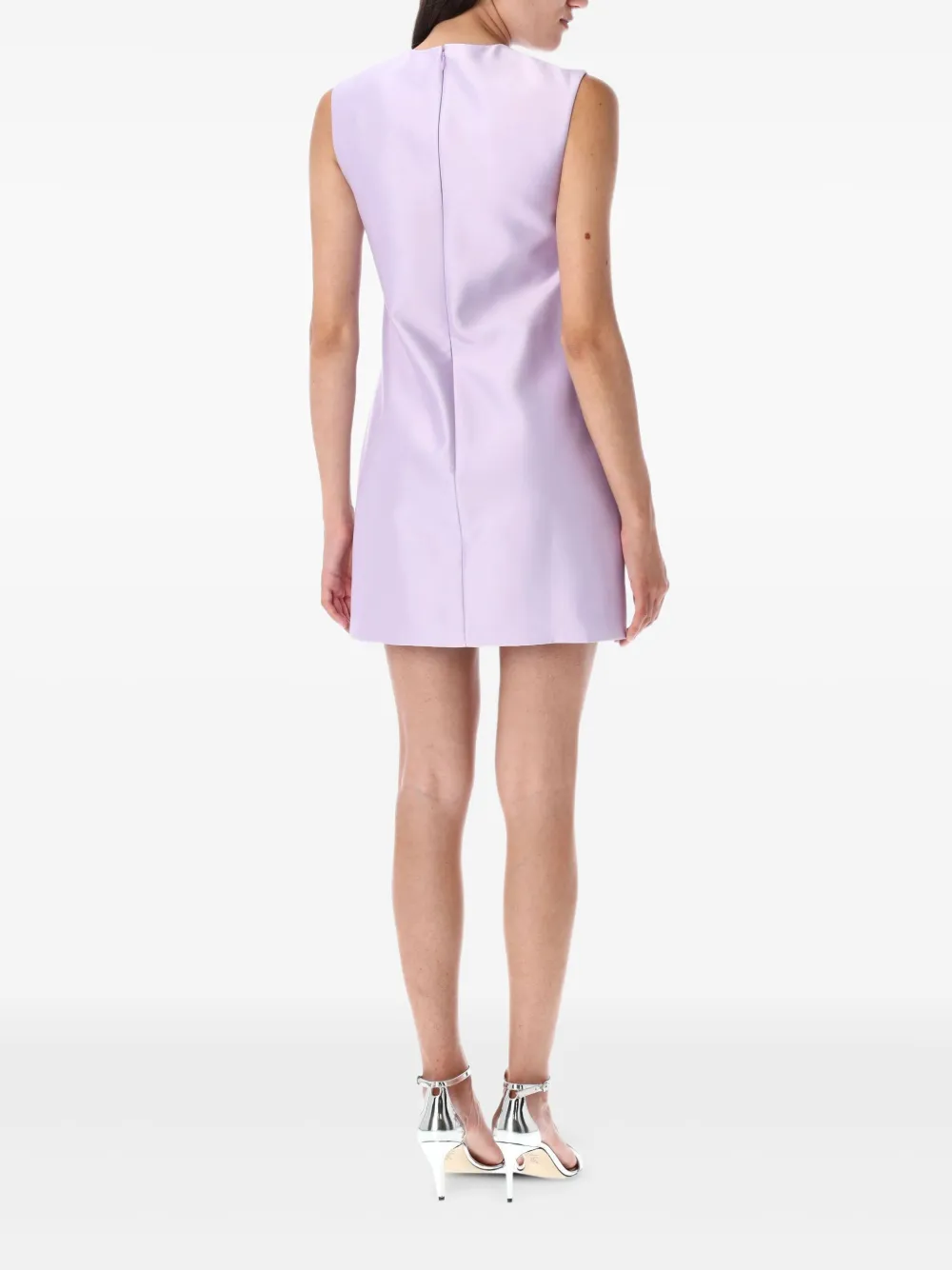 Self-Portrait pocket-buckle dress - Paars