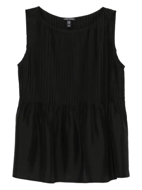 Eileen Fisher pleated silk top