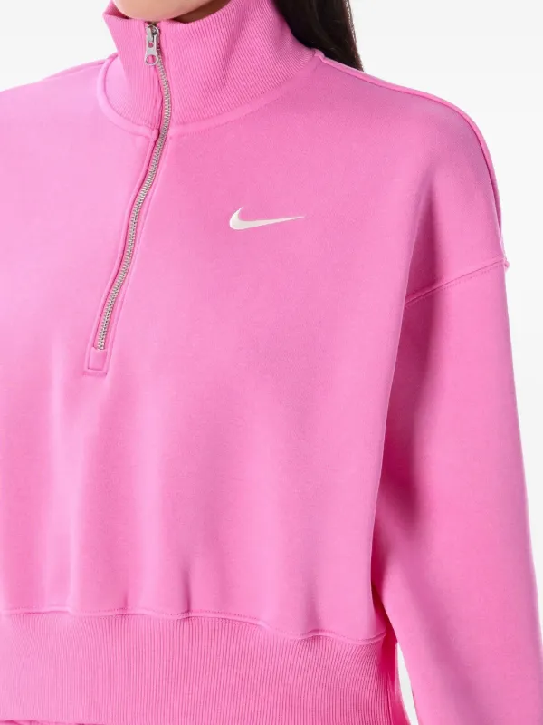 Nike half-zip Cropped Sweatshirt Pink FARFETCH PT