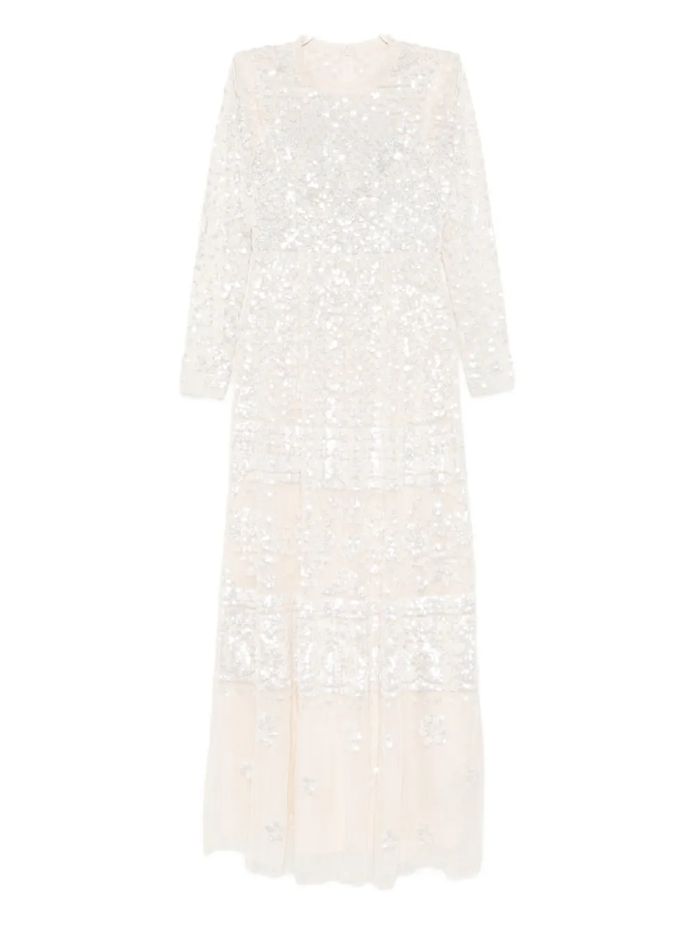 Needle & Thread Aurora jurk Beige