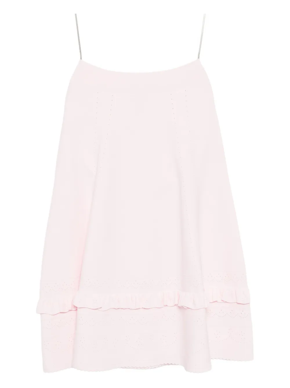 Needle & Thread Gebreide rok met pointelle afwerking Roze