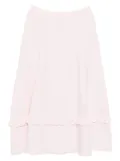 Needle & Thread pointelle-trim knitted skirt - Pink