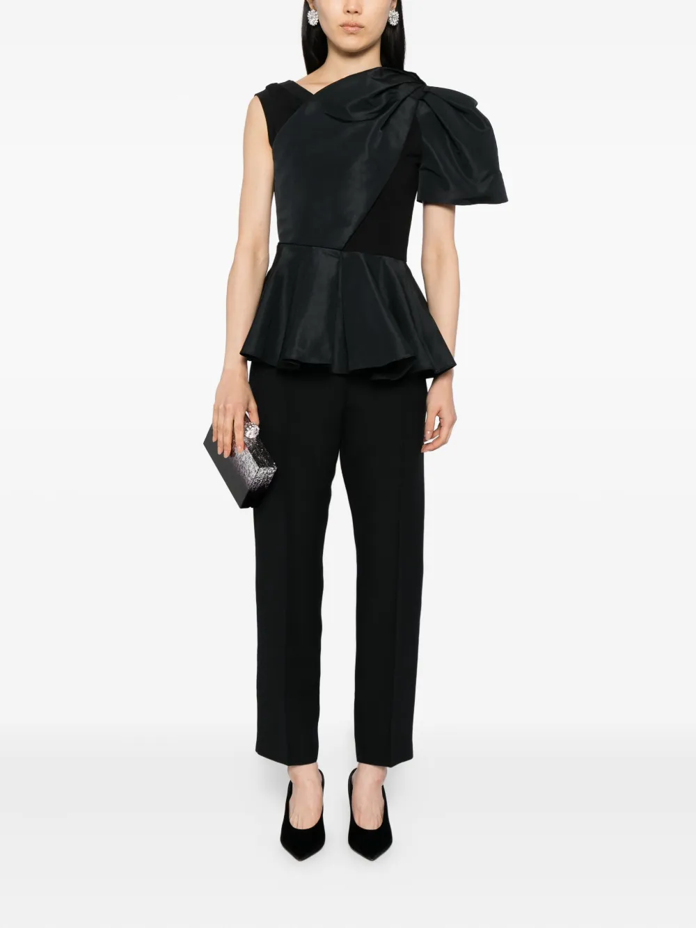 Roland Mouret Cropped Trousers In Blue