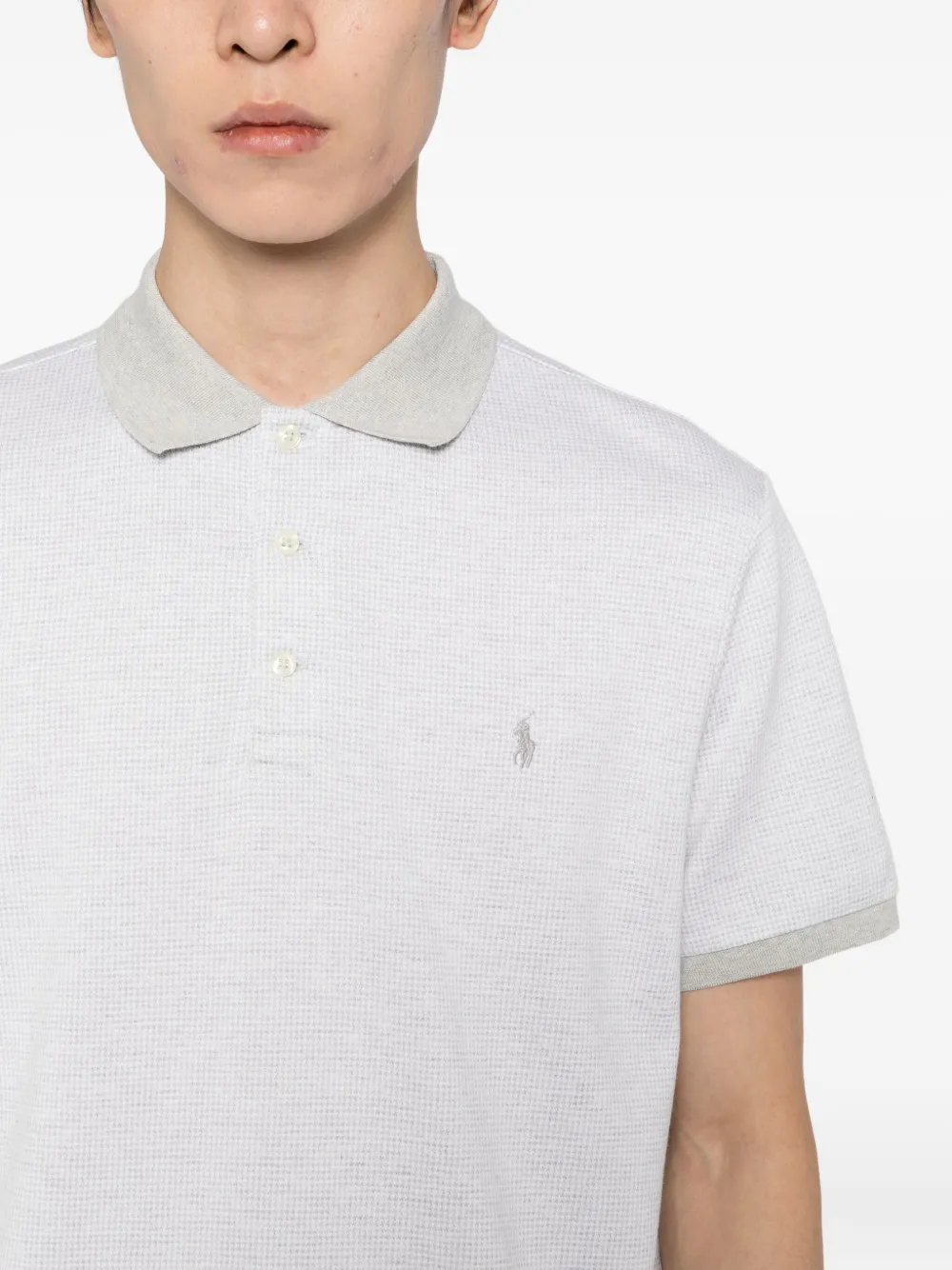 Polo Ralph Lauren Poloshirt met pied-de-poule print Wit