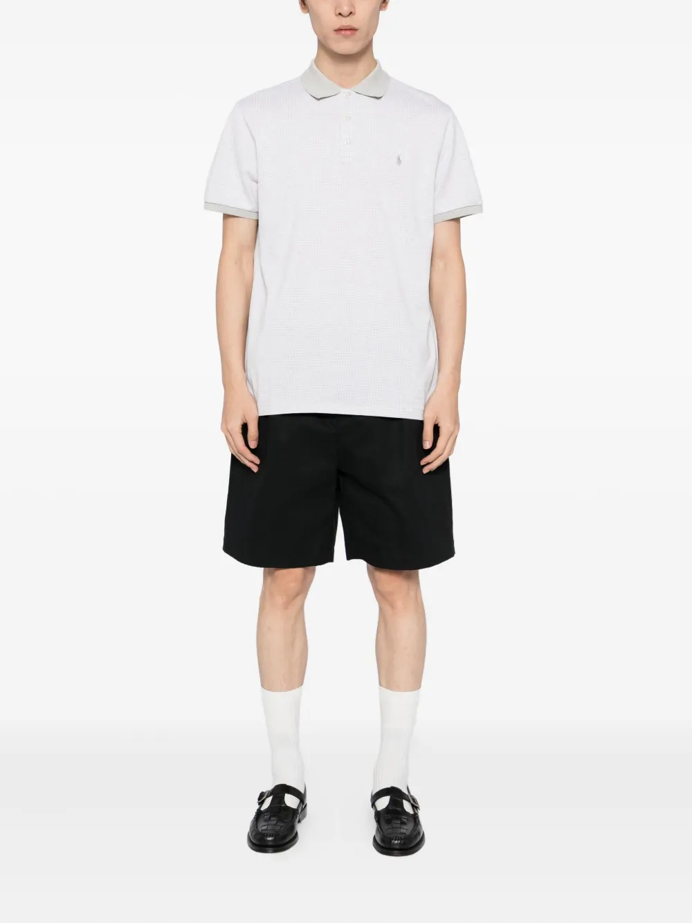 Polo Ralph Lauren Poloshirt met pied-de-poule print - Wit