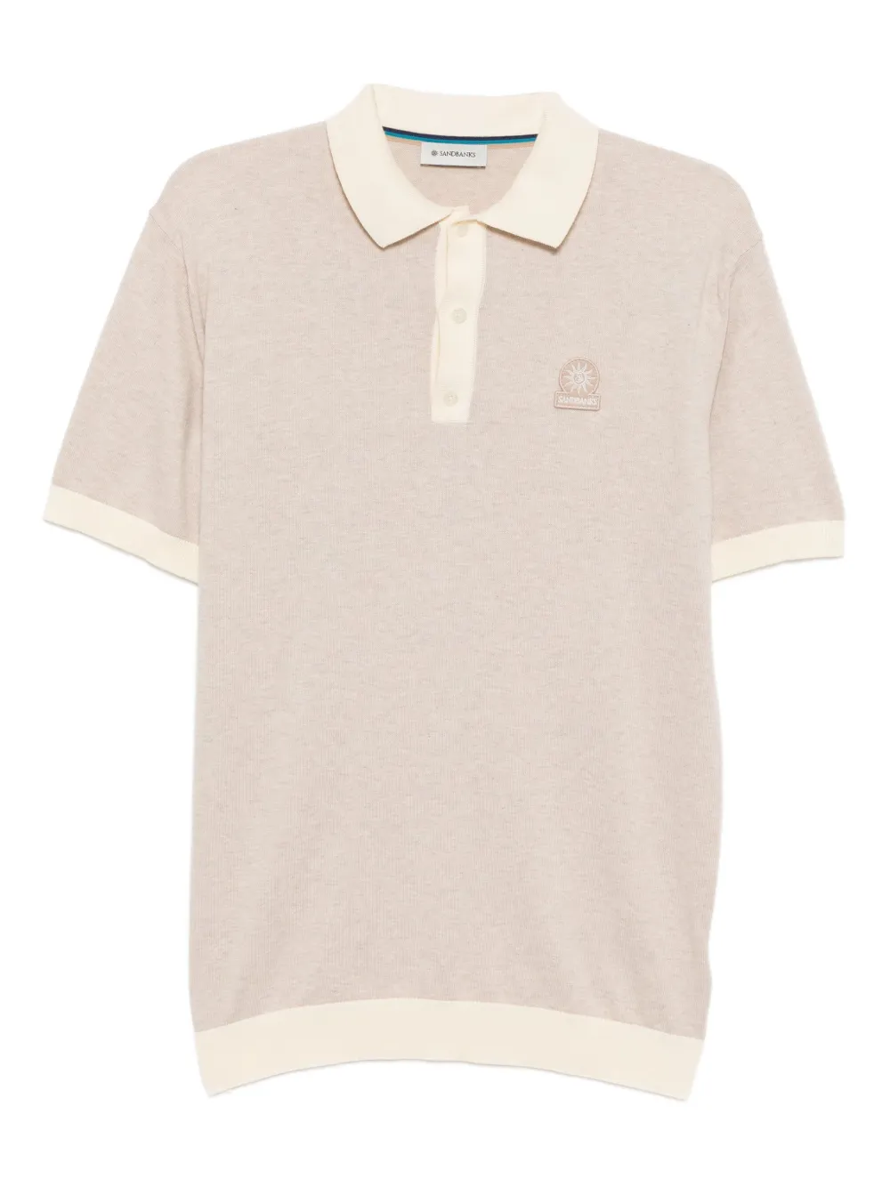 SANDBANKS logo-embroidered polo shirt | Neutrals | Image 1
