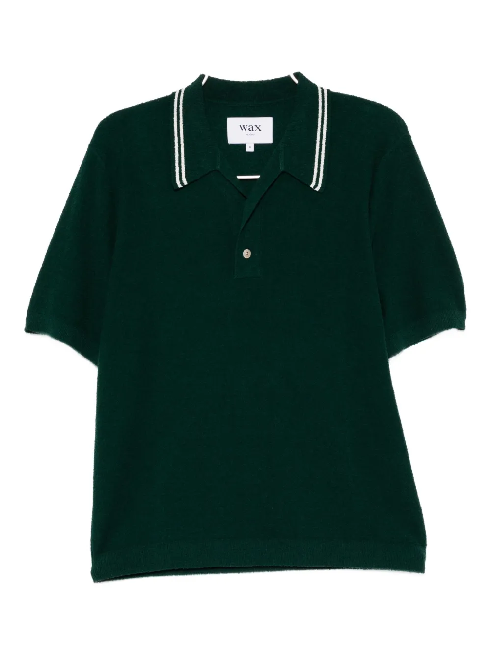 Wax London Boucle Short-sleeves Polo Shirt In Green