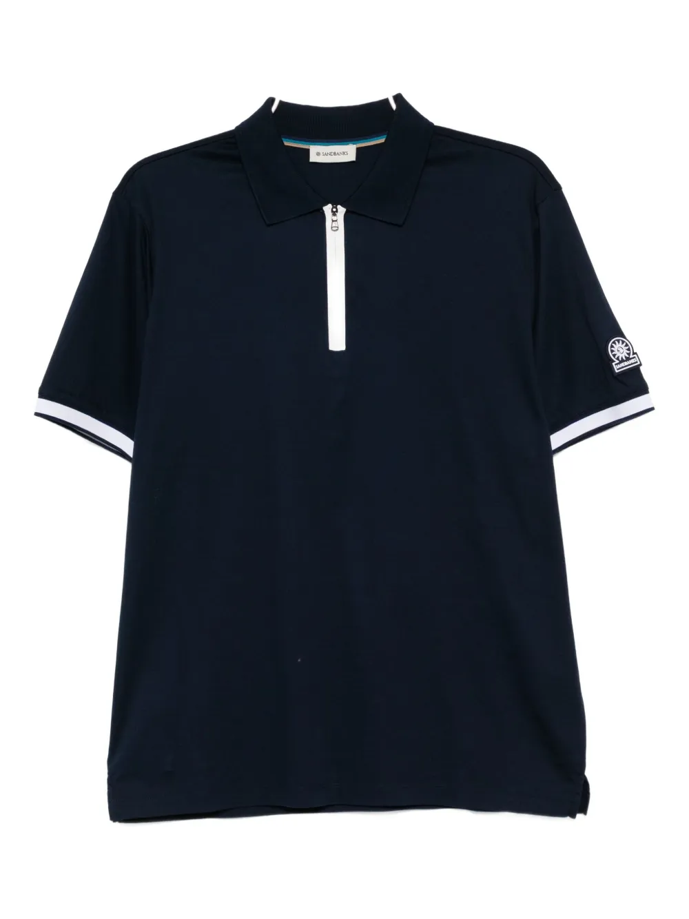SANDBANKS zip-up polo shirt - Blu
