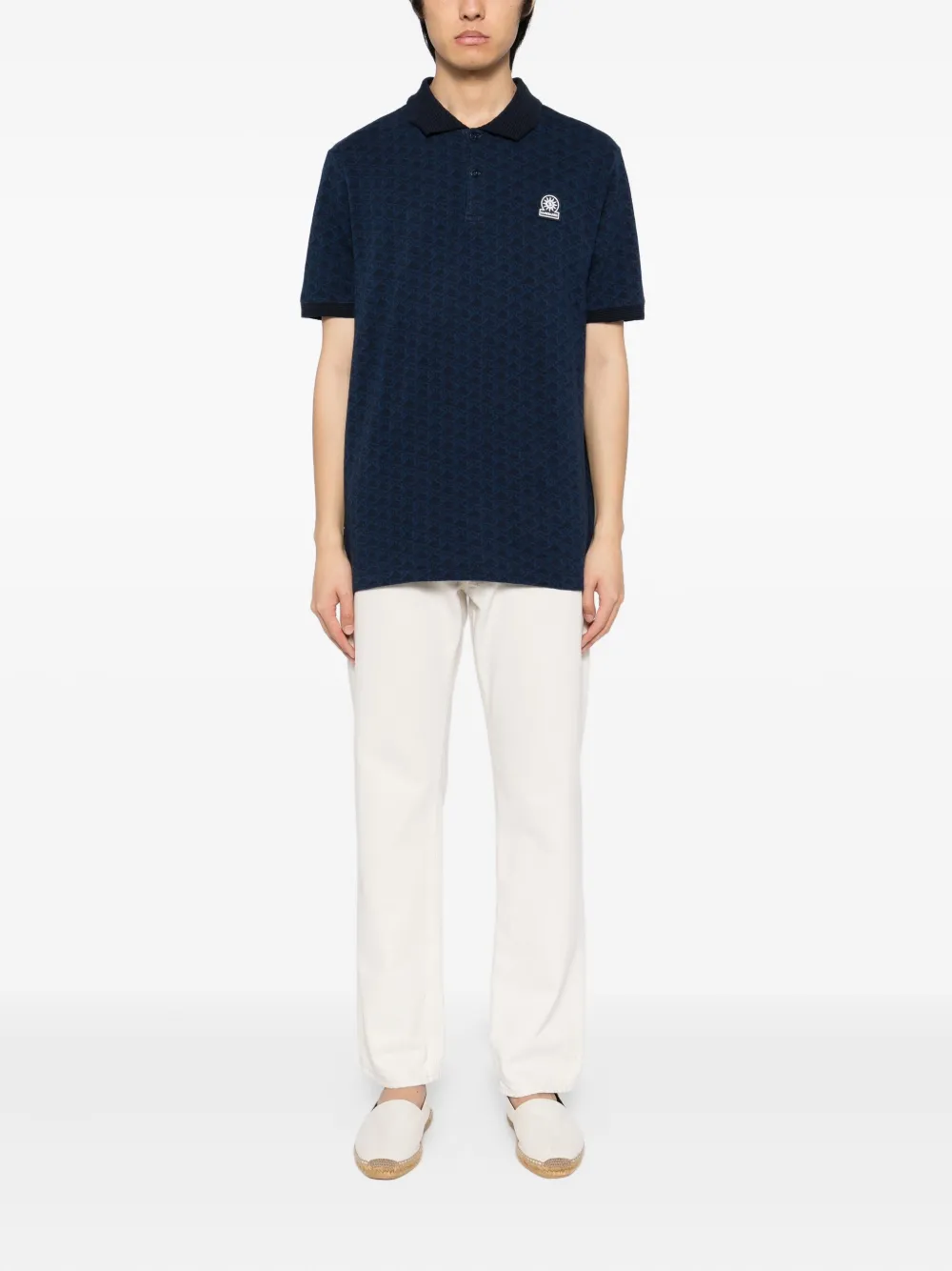 SANDBANKS Poloshirt met monogram - Groen