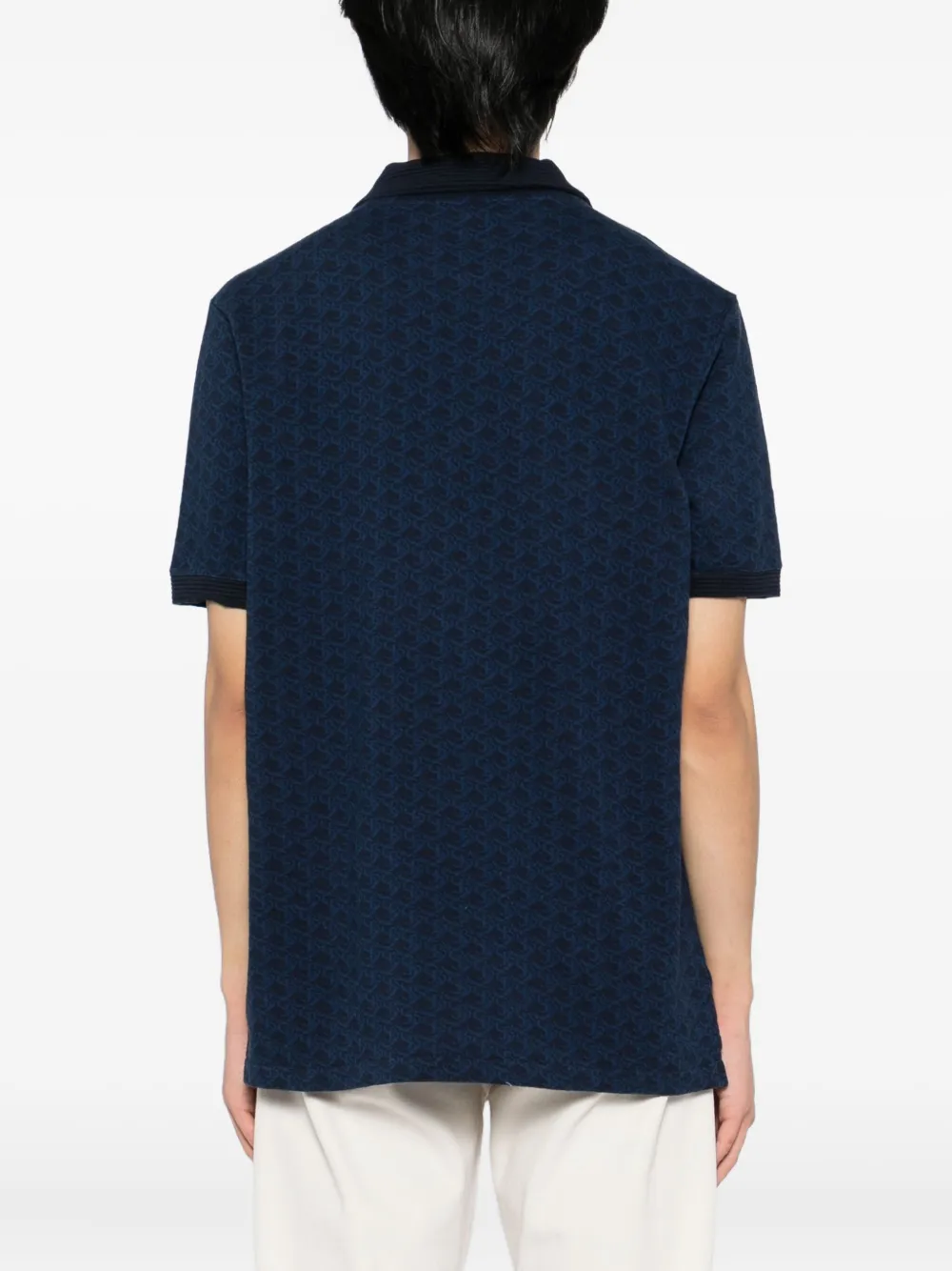  Sandbanks Monogram-jacquard Polo Shirt - Green 