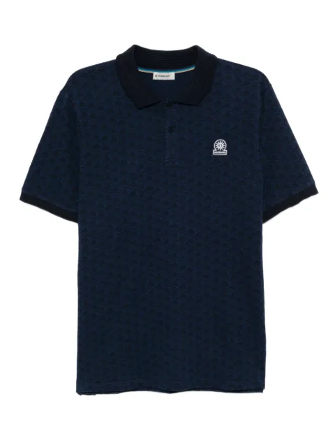 SANDBANKS monogram-jacquard polo shirt