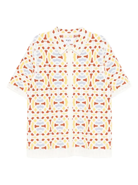 Wax London dorset geo crochet shirt