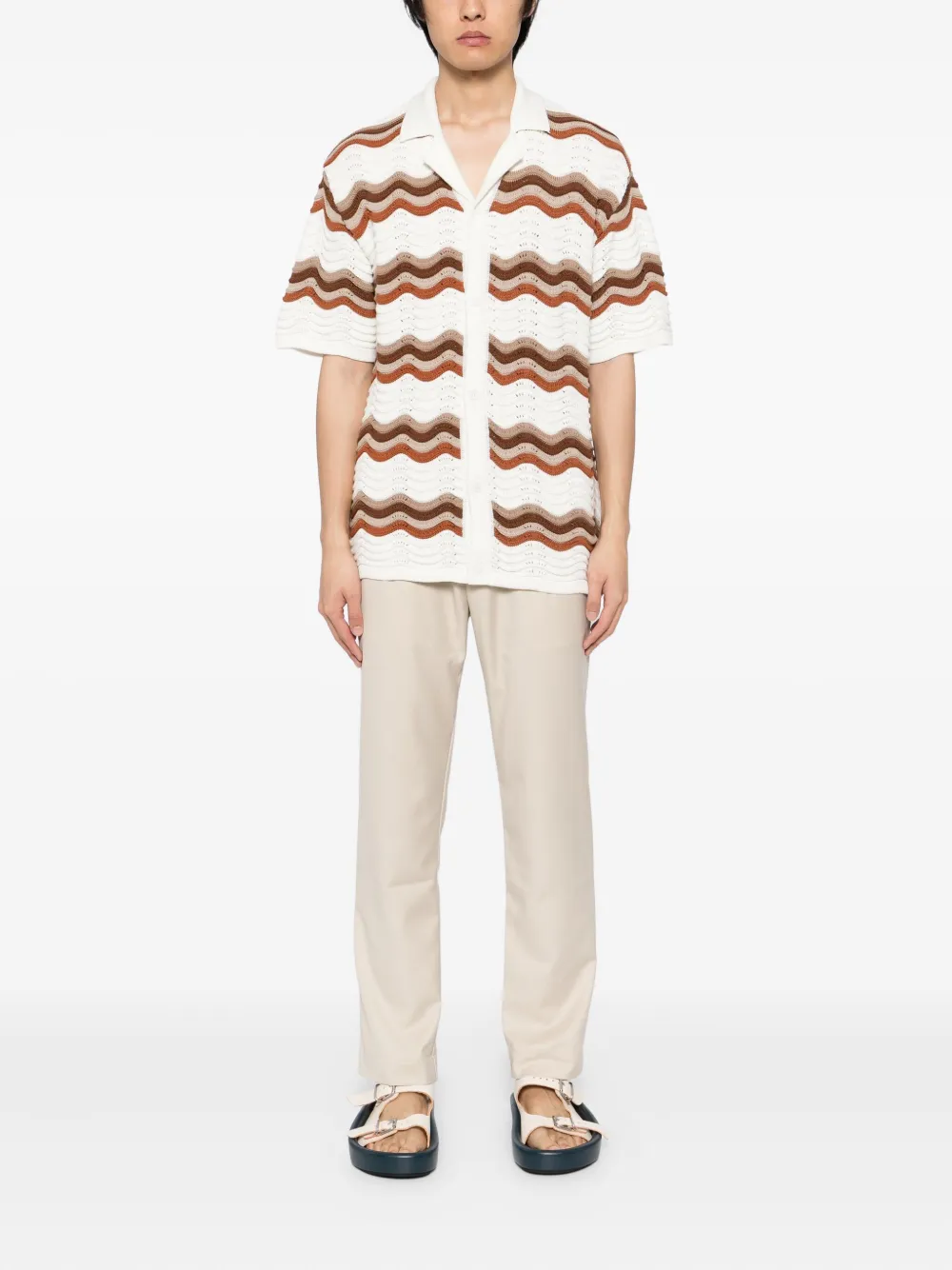 RAITH Broek met tailleband - Beige