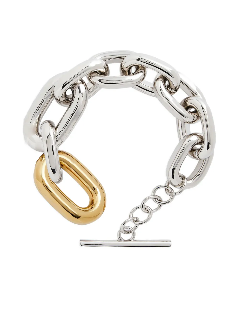 Rabanne Chain-link Oval-link Bracelet In Metallic