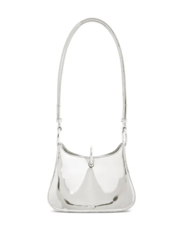 Rabanne Small Ring Leather Bag in Silver