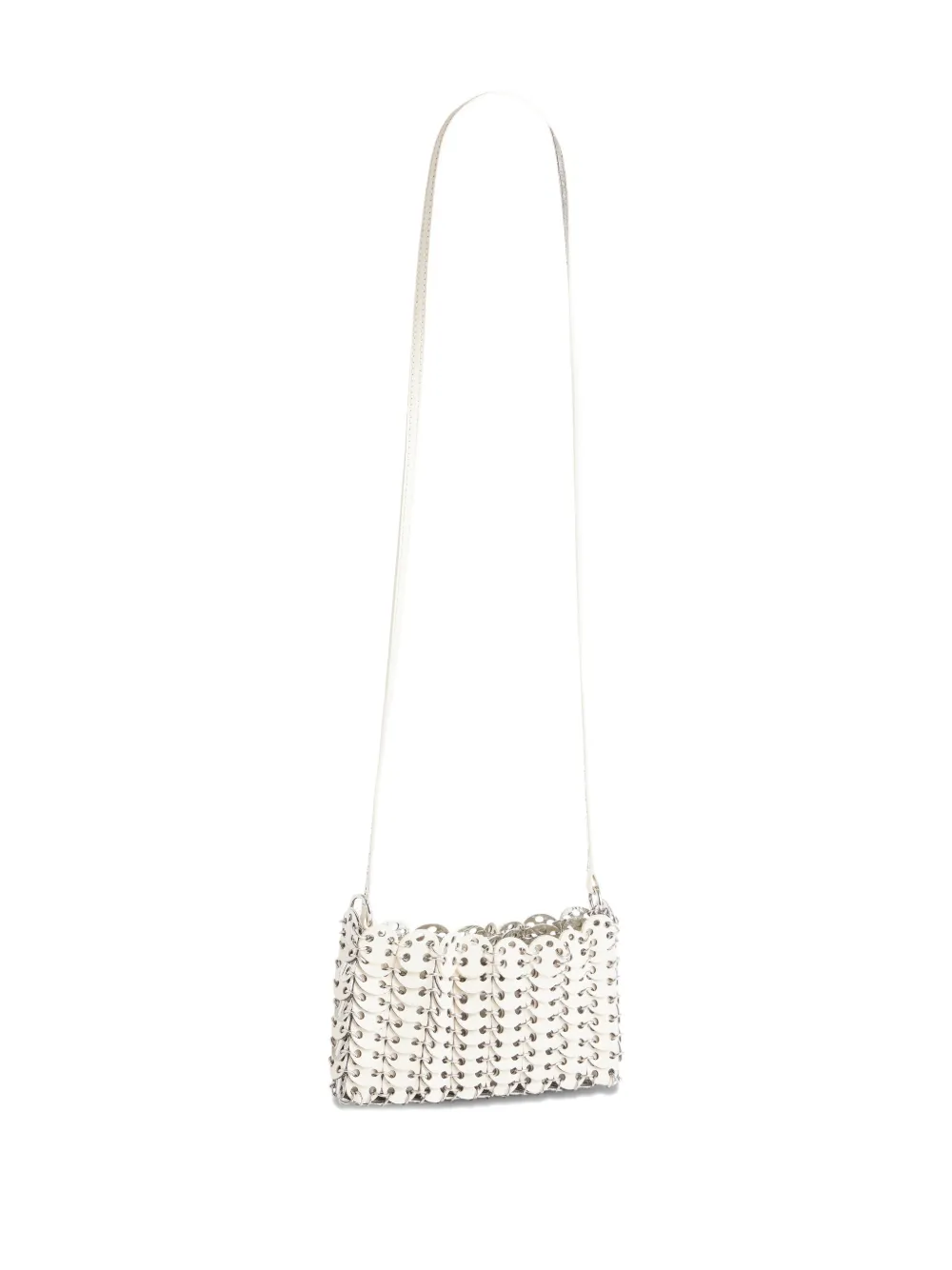 Rabanne 1969 leren crossbodytas met metallic schakels Zilver
