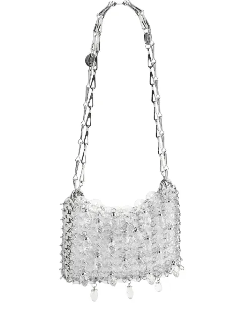 Rabanne mini crystal-resin chain cross body bag