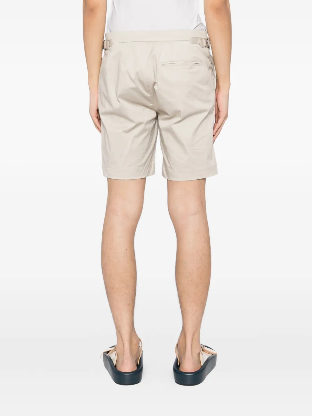 Raith Pecori Stretch-cotton Tailored Shorts In Neutral