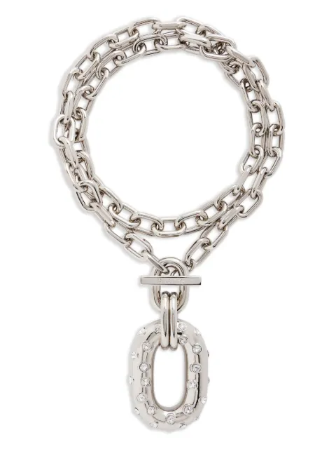 Rabanne Iconic XL chain-link crystal-embellished necklace