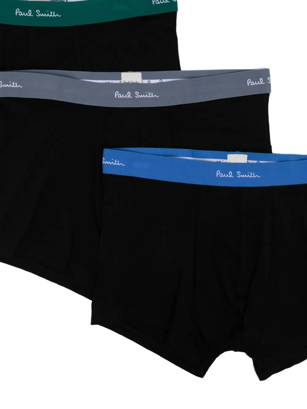Paul Smith Drie boxershorts met logoband Zwart