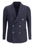 Lardini double-breasted herringbone blazer - Blue