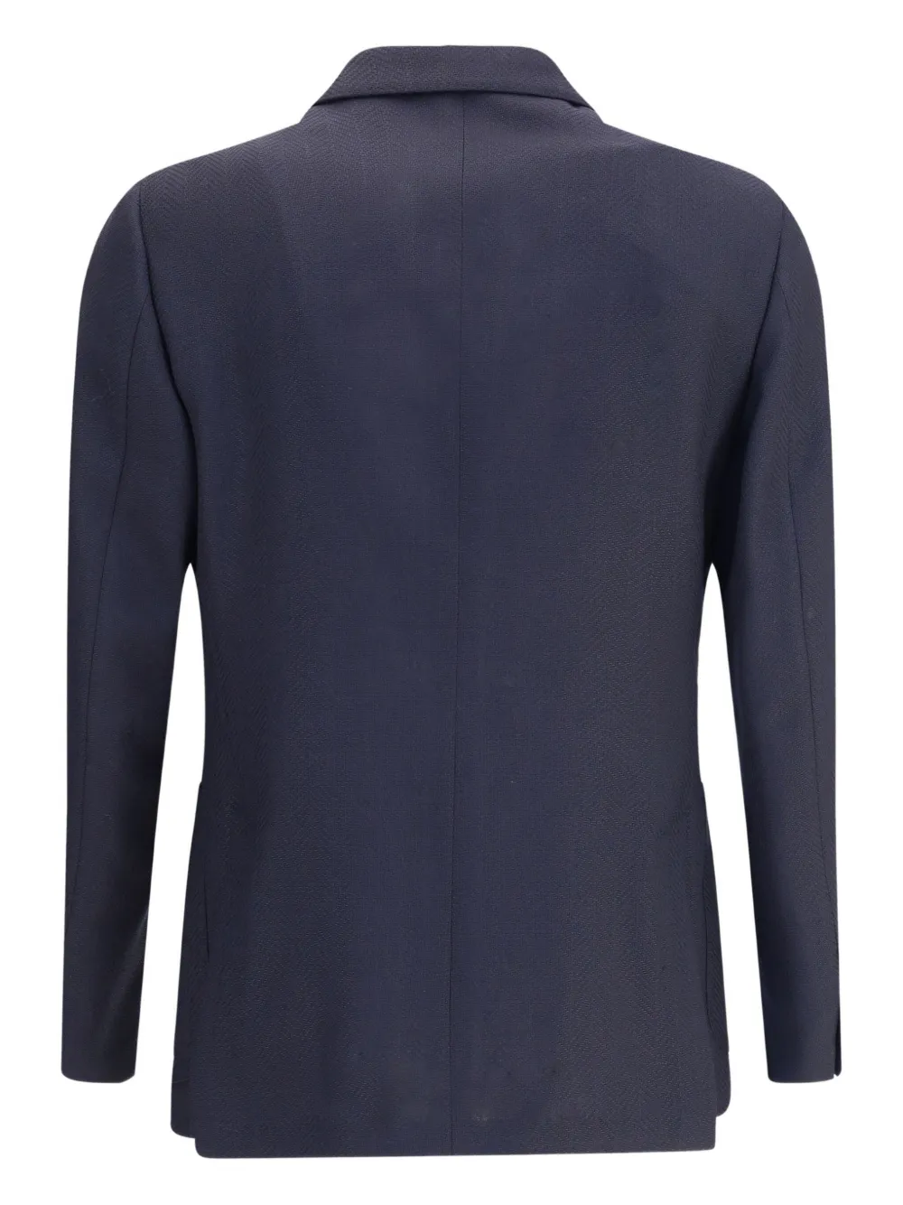 Lardini double-breasted herringbone blazer Blauw