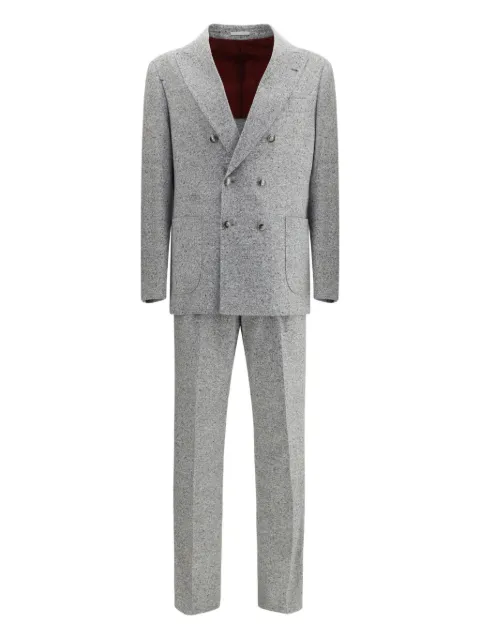 Brunello Cucinelli double-breasted textured suit