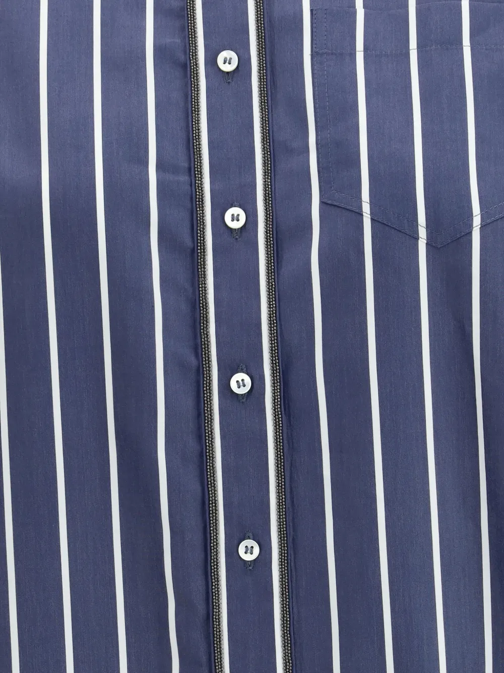 Brunello Cucinelli Gestreept blouse met knoopsluiting Blauw