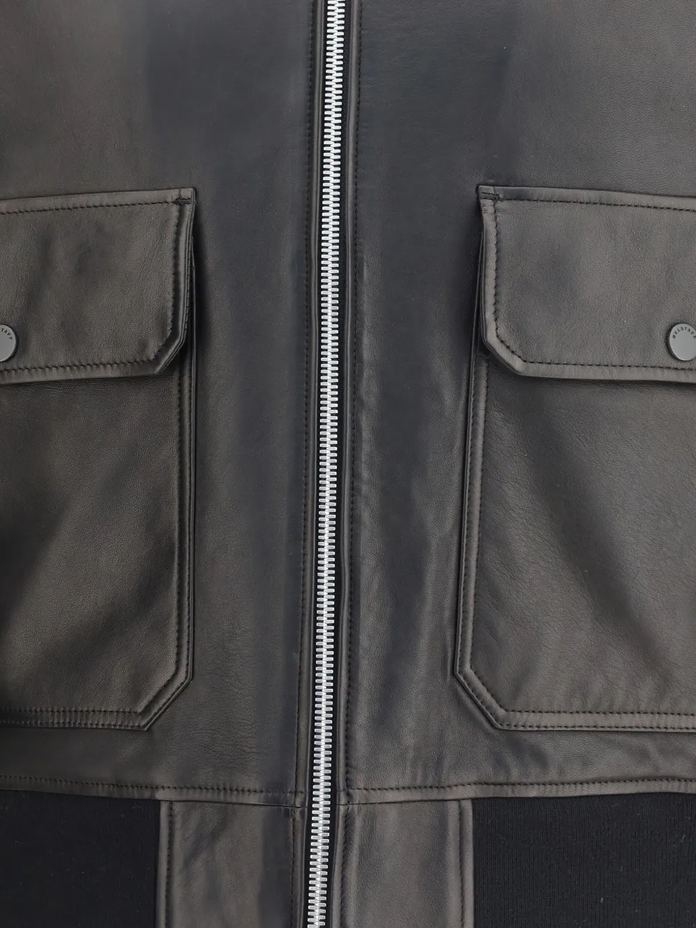 Belstaff Leren jack met rits Zwart