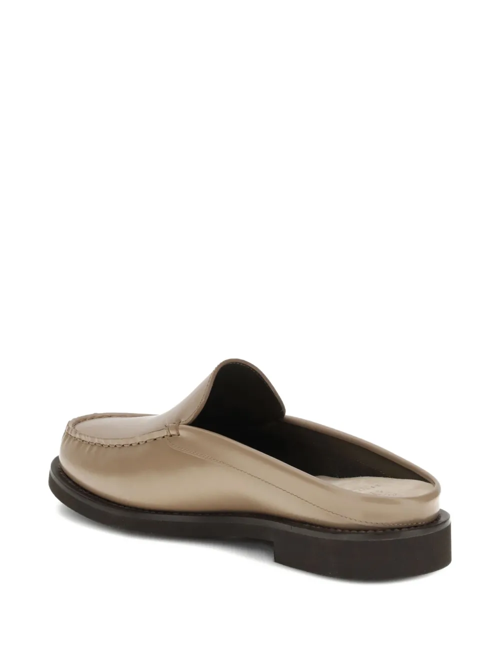 Brunello Cucinelli leather flat mules Neutrals