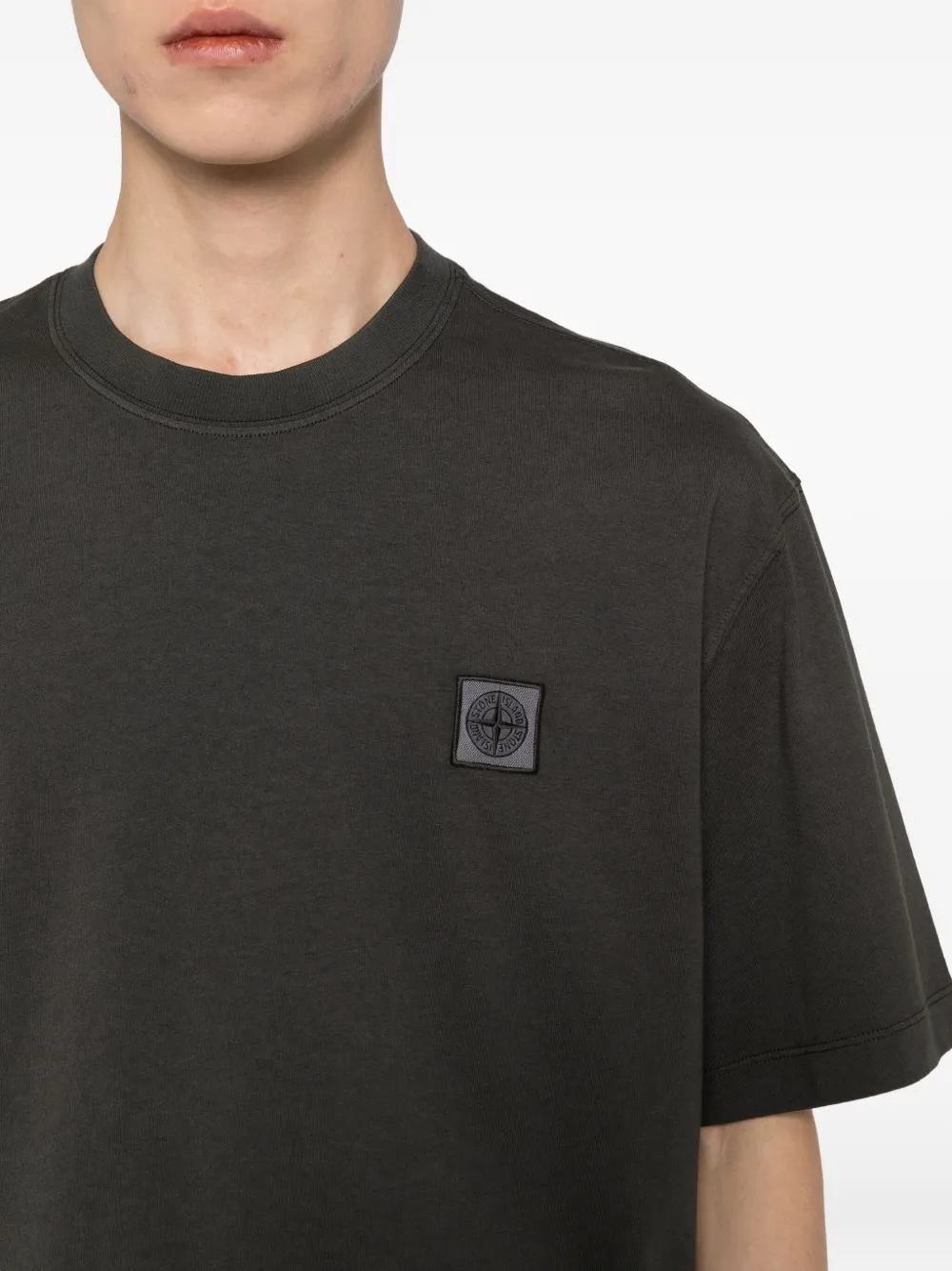 Stone Island Compass T-shirt In Gray
