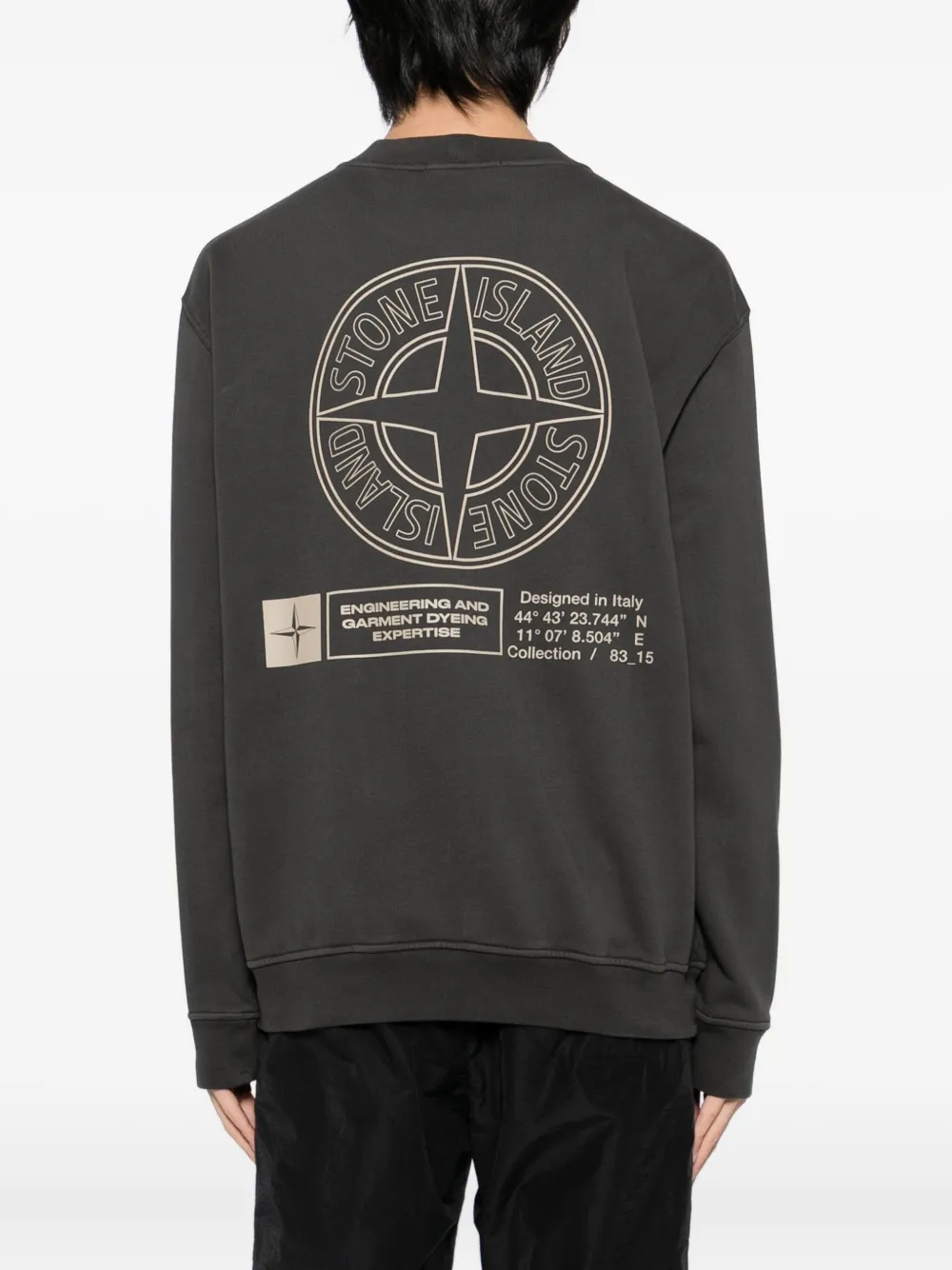 Stone Island Sweater met logoprint Grijs
