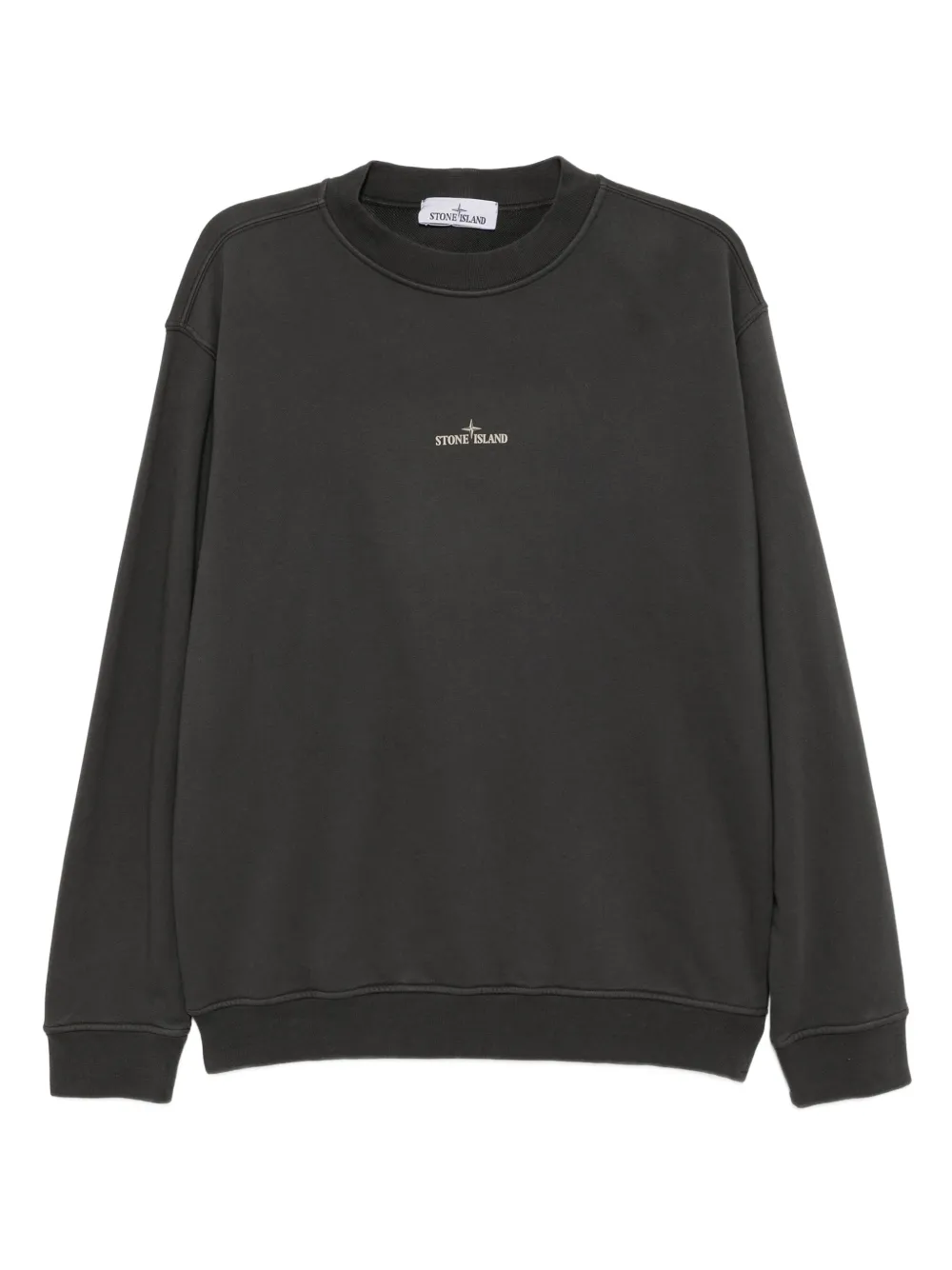 Stone Island Sweater met logoprint Grijs
