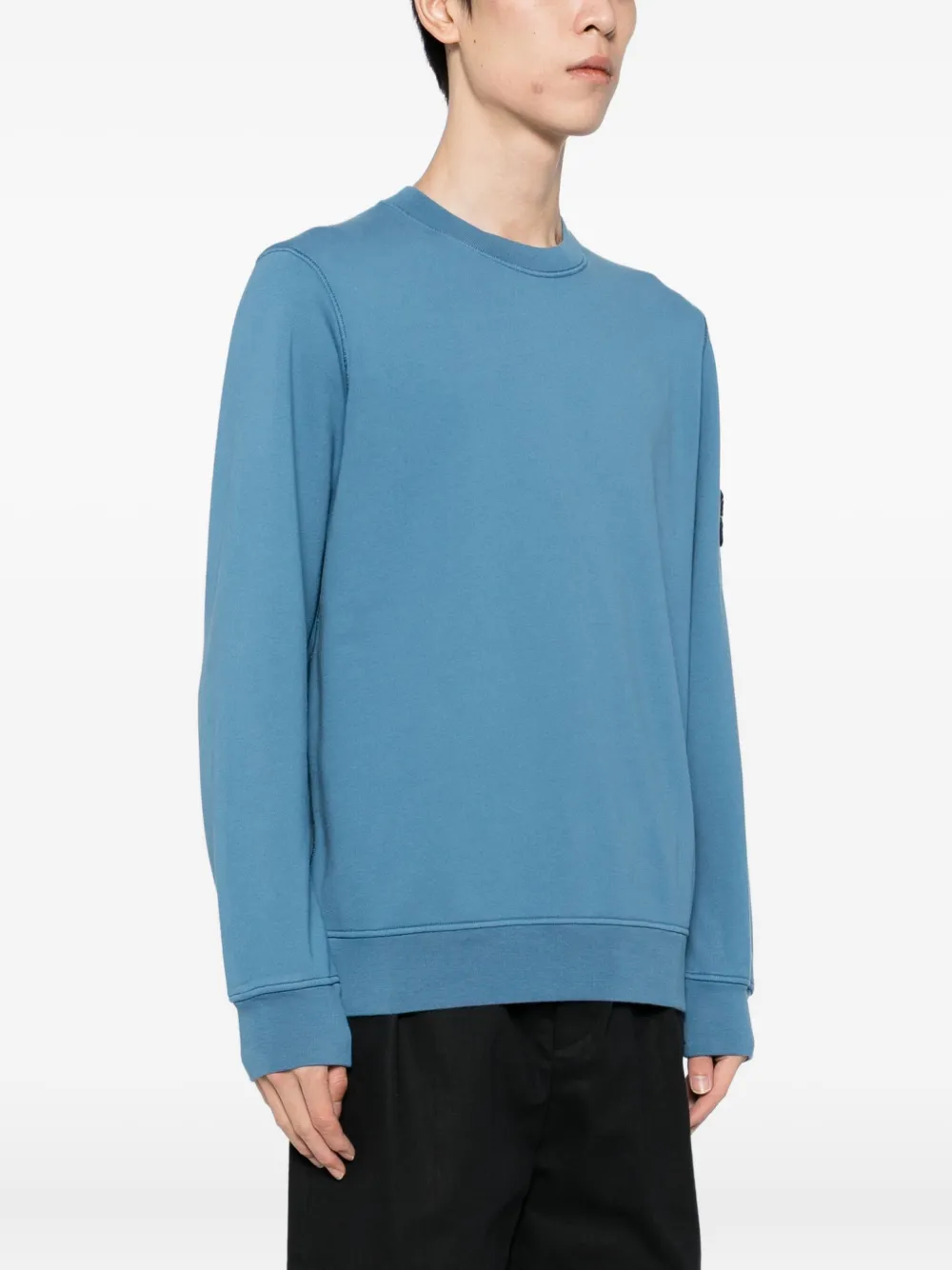 Stone Island Sweater met ronde hals en badge Blauw