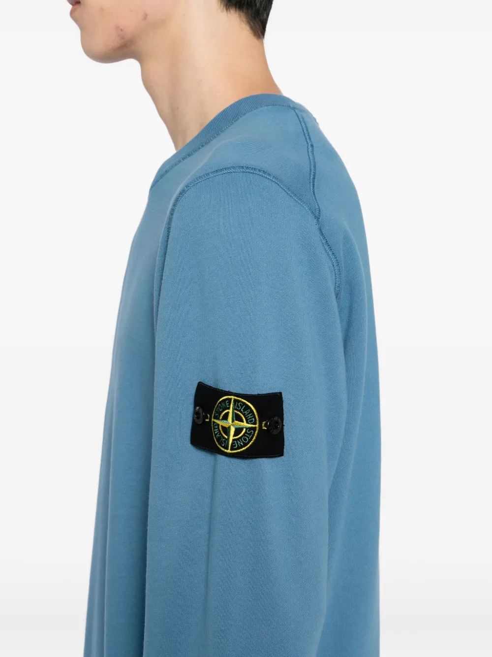 Stone Island Sweater met ronde hals en badge Blauw